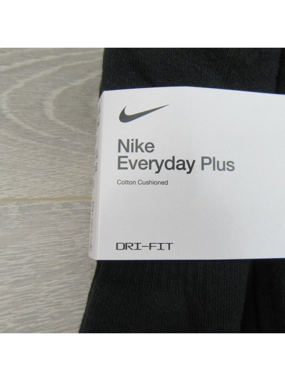 Nike Everyday Plus Cushioned Ankle Socks 6 Pack Mens Size 8-12 Black Dri-Fit NEW - Picture 3 of 9